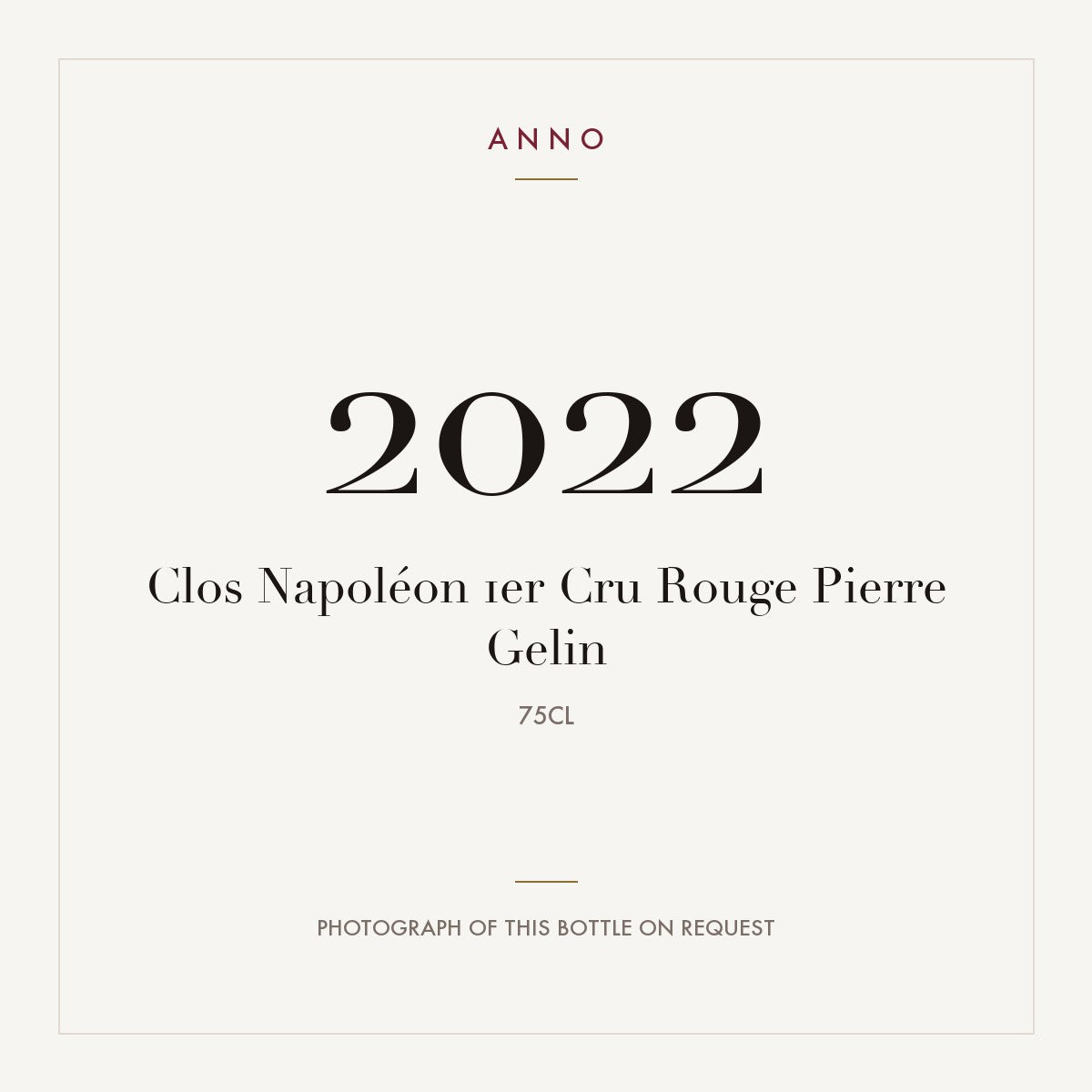 Pierre Gelin Fixin Premier Cru Clos Napoleon 2022 AOC 0,75l