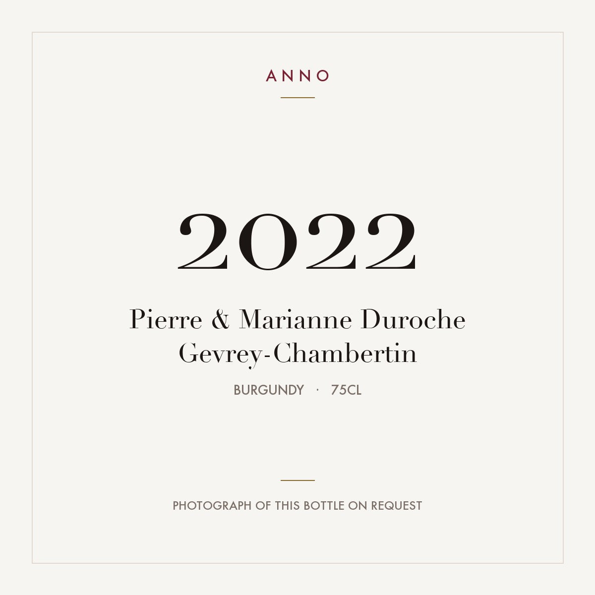 Pierre & Marianne Duroche Gevrey-Chambertin 2022 0,75l