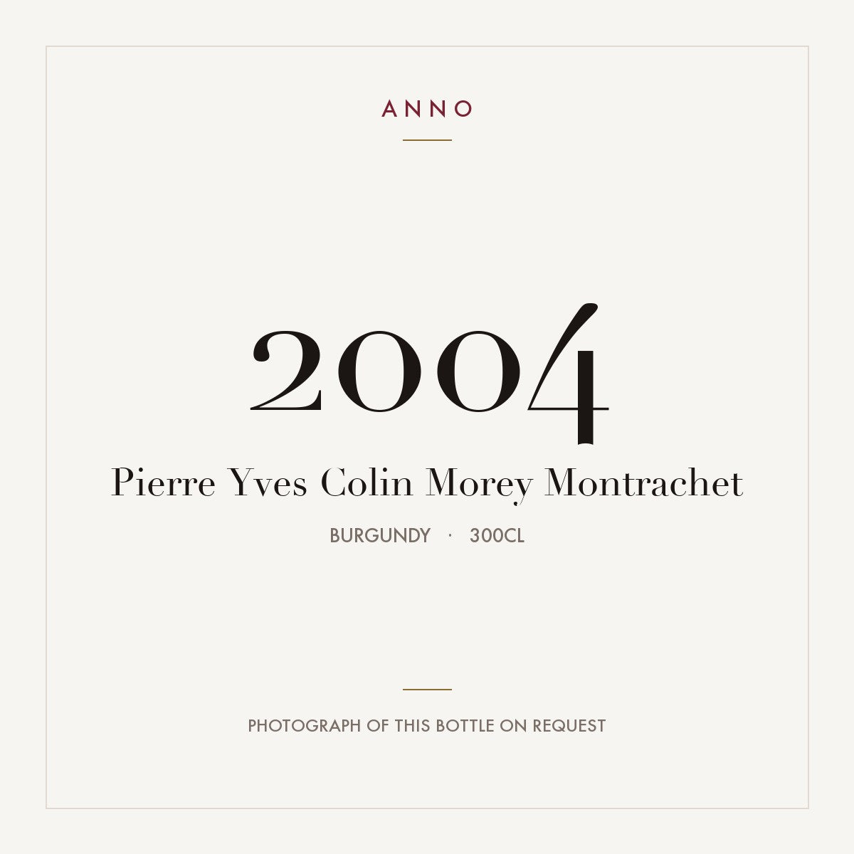 Pierre Yves Colin Morey Montrachet 2004 3l