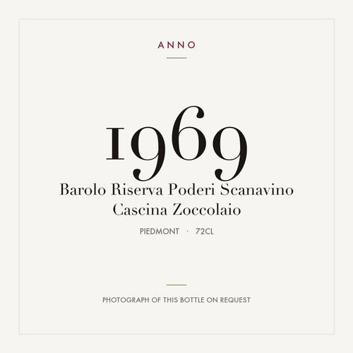 Poderi Scanavino Cascina Zoccolaio Barolo Riserva 1969 DOCG 0,72l