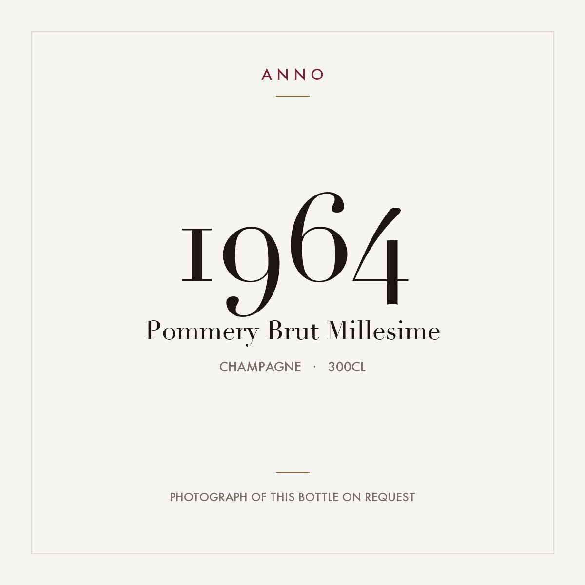 Pommery Brut Millesime 1964 3l