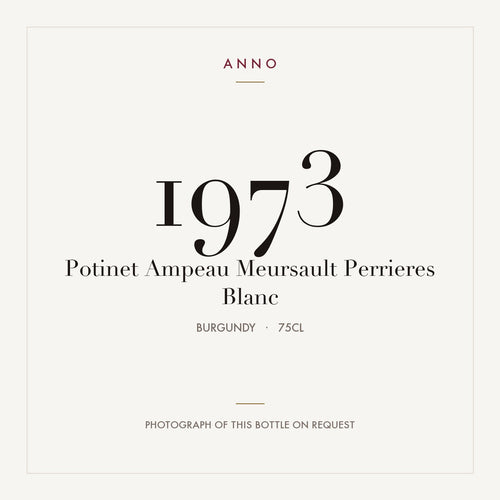 Potinet Ampeau Meursault Perrieres Blanc 1973 0,75l