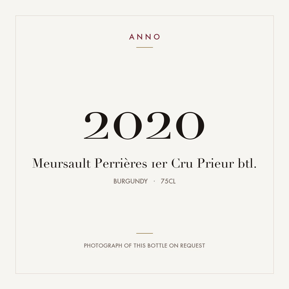 Prieur Meursault Premier Cru Perrieres 2020 AOC 0,75l