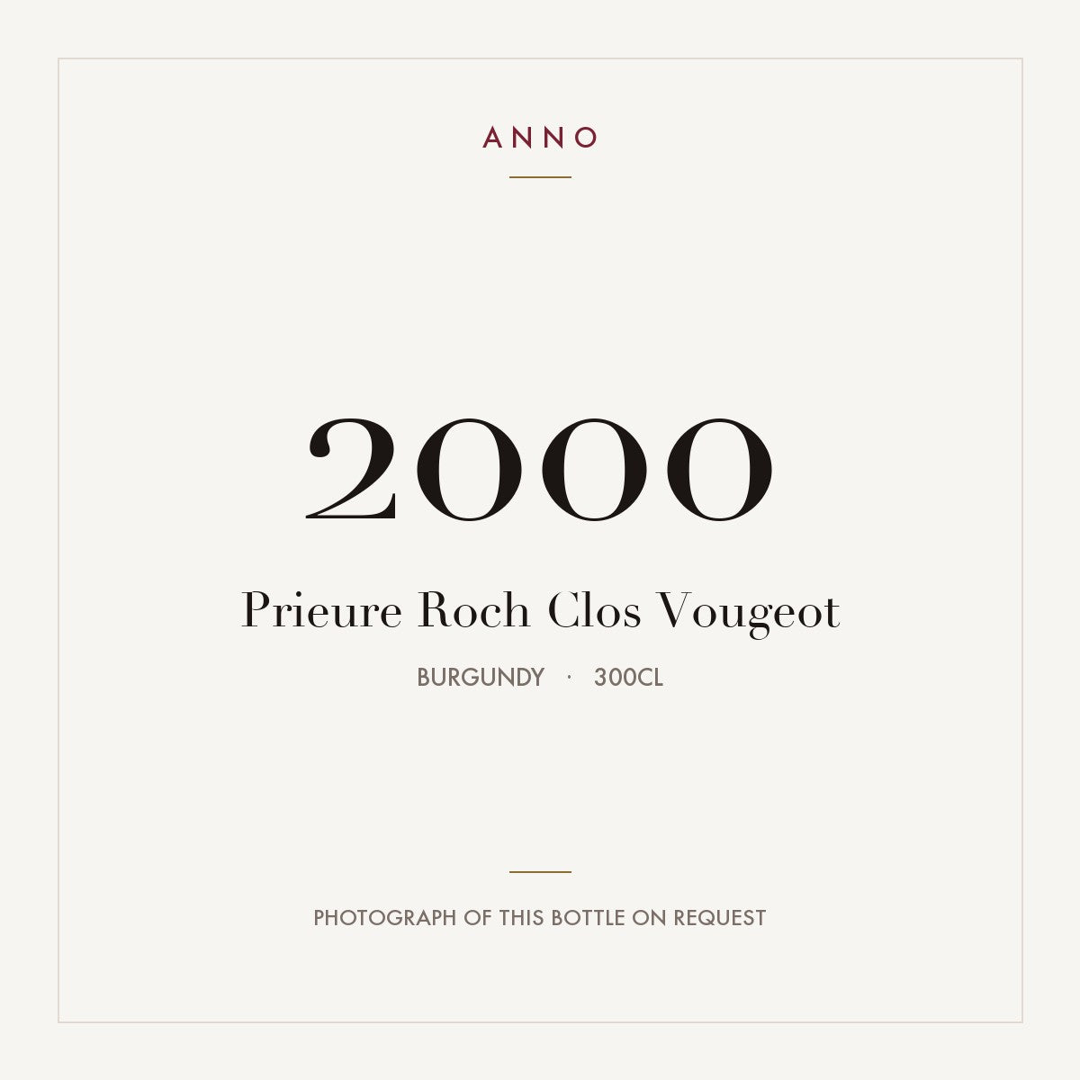 Prieure Roch Clos Vougeot 2000 3l