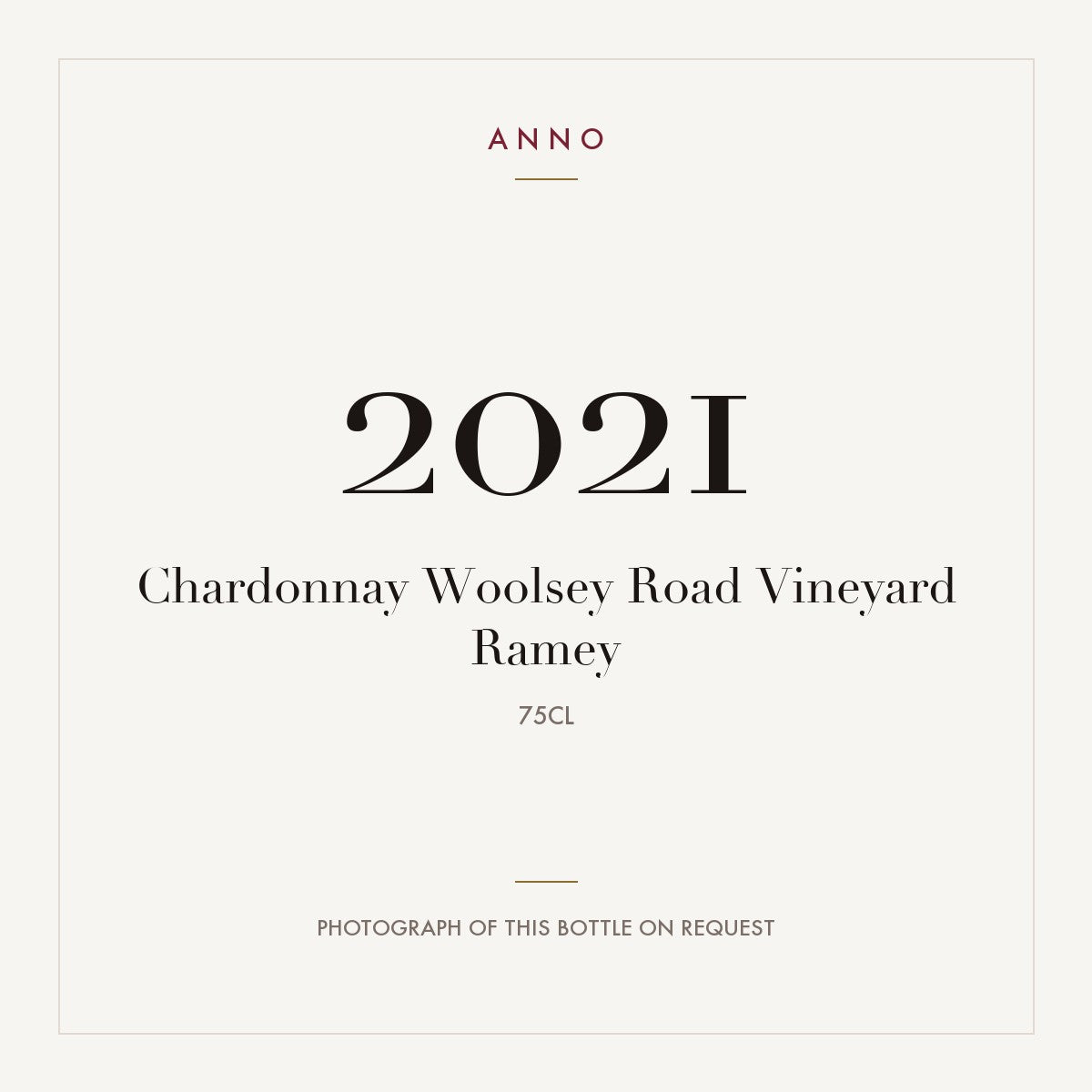 Ramey Chardonnay Woolsey Road Vineyard 2021 0,75l