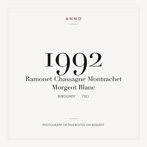 Ramonet Chassagne-Montrachet Premier Cru Morgeot Blanc 1992 AOC 0,75l