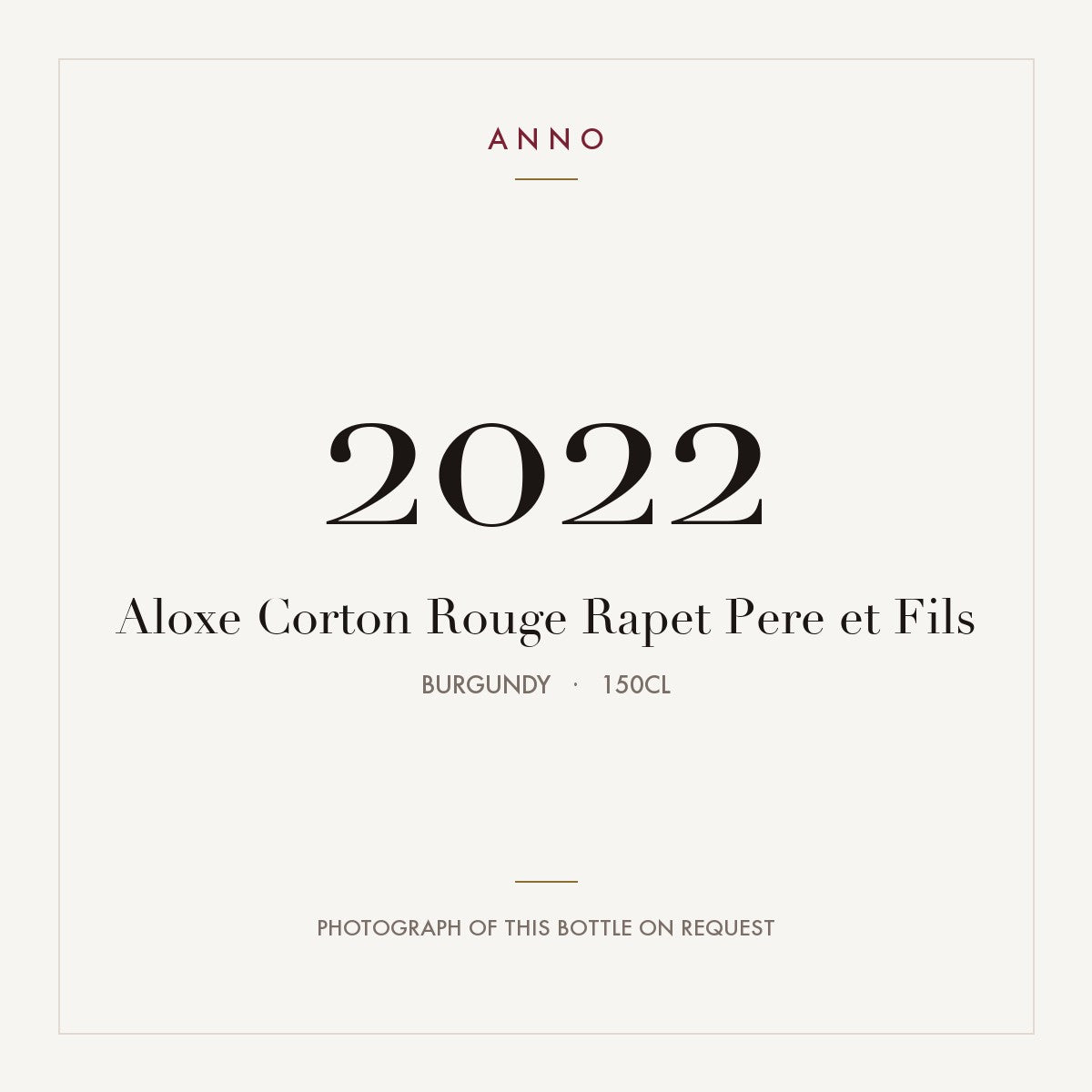 Rapet Pere et Fils Aloxe-Corton 2022 AOC 1,5l