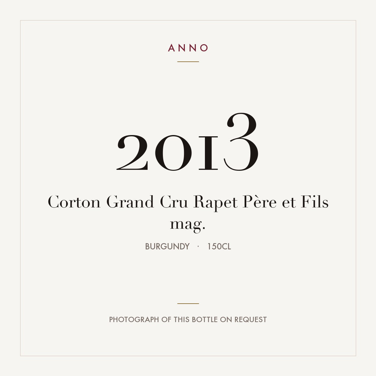 Rapet Pere et Fils Corton Grand Cru 2013 AOC 1,5l