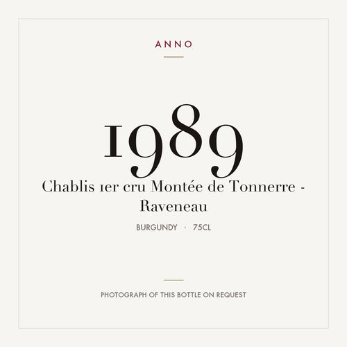 Raveneau Chablis Premier Cru Montee de Tonnerre 1989 AOC 0,75l