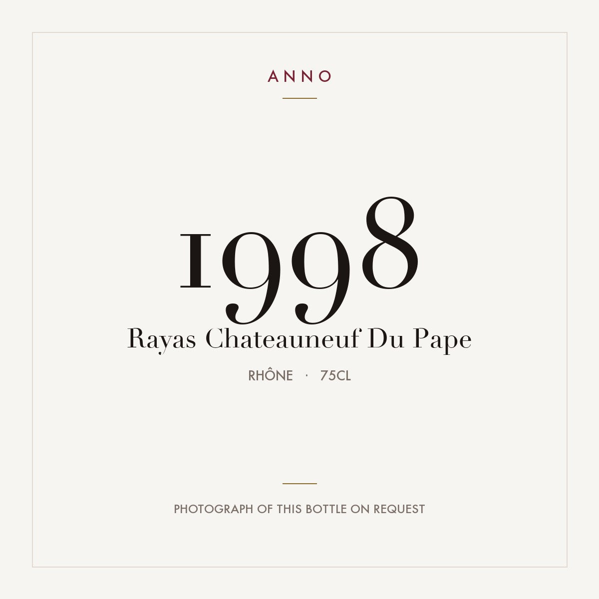 Rayas Chateauneuf-du-Pape 1998 AOC 0,75l