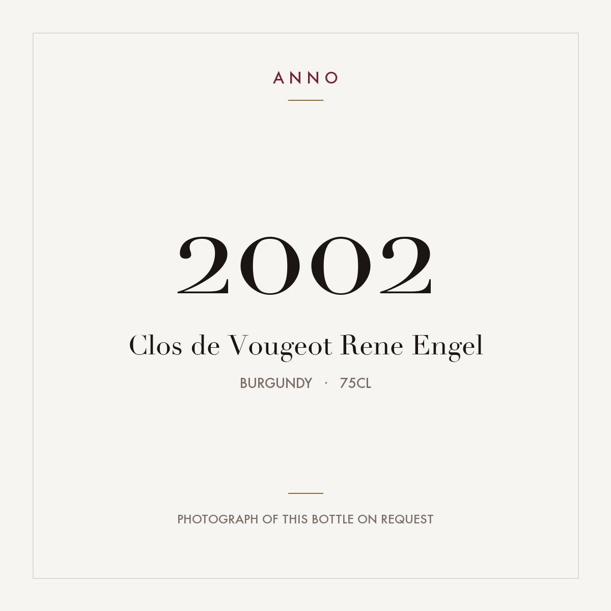 Rene Engel Clos de Vougeot Grand Cru 2002 AOC 0,75l