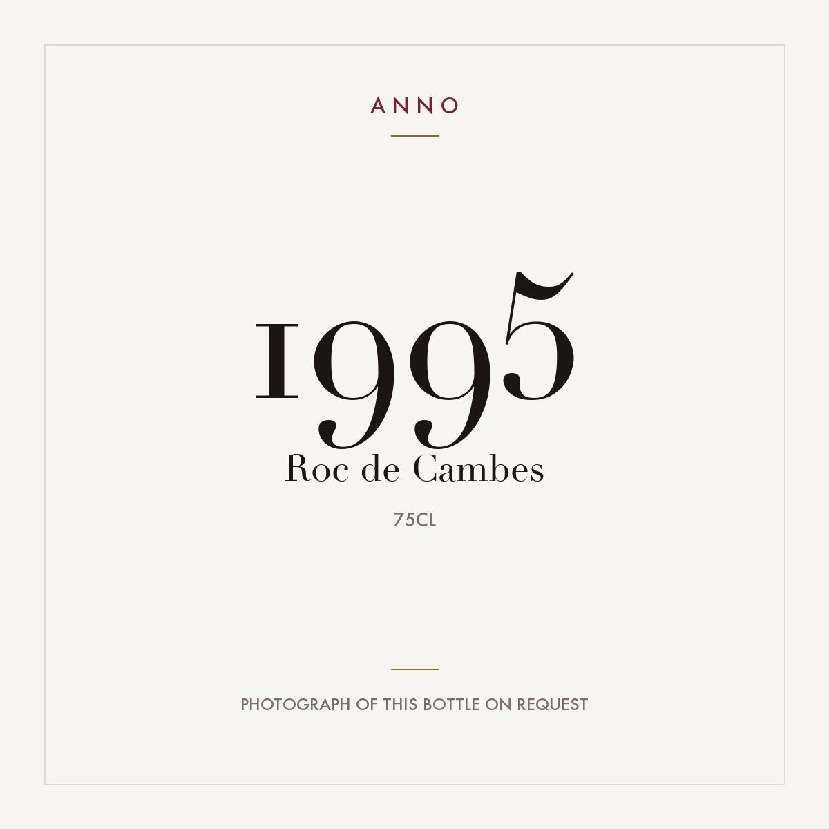 Roc de Cambes Cotes de Bourg 1995 AOC 0,75l