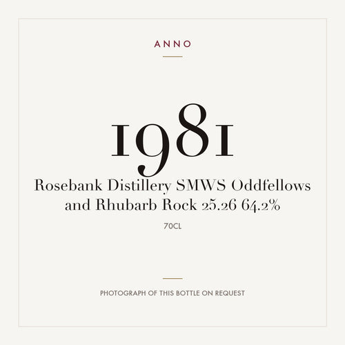 Rosebank Distillery Oddfellows and Rhubarb Rock 1981 0,7l