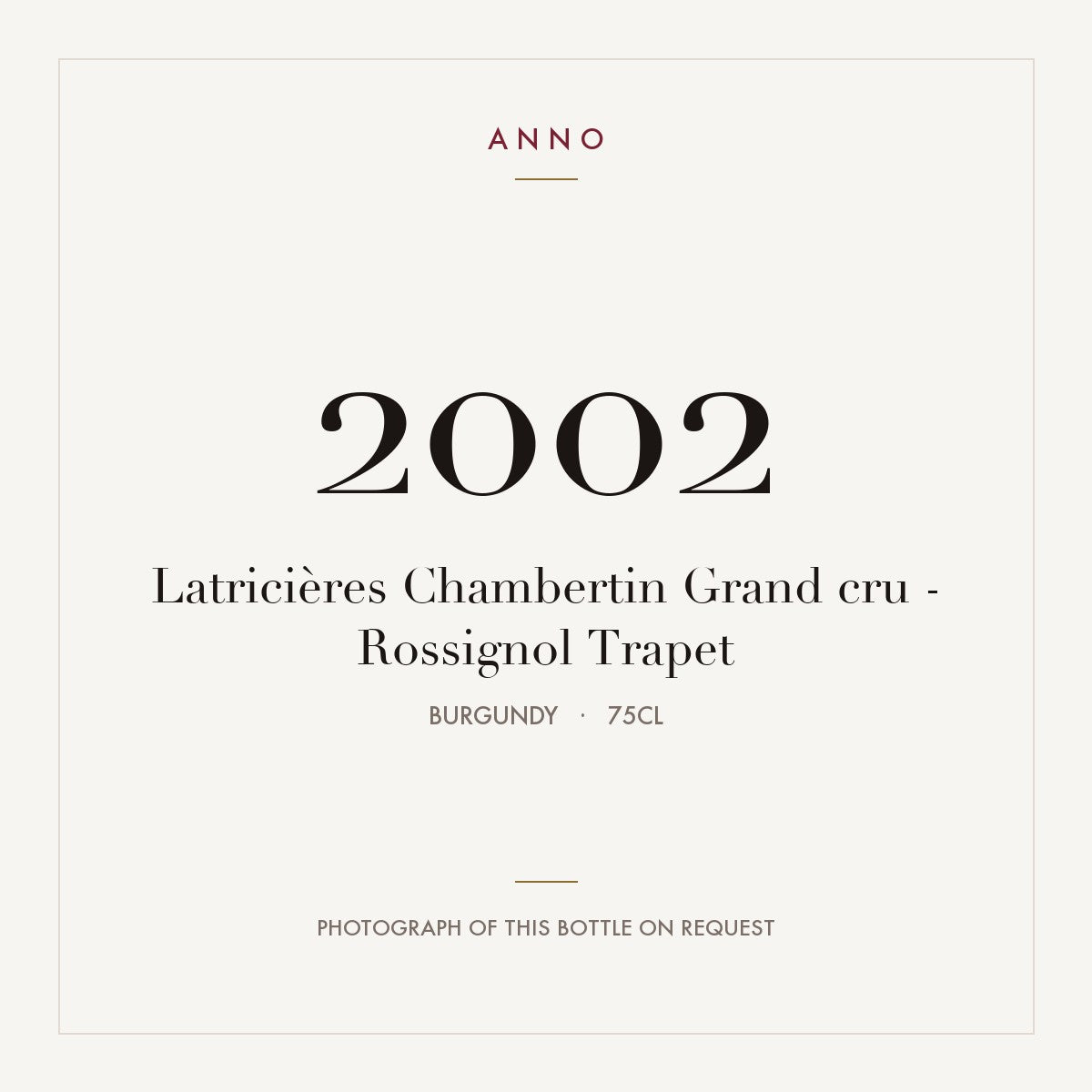 Rossignol-Trapet Latricieres-Chambertin Grand Cru 2002 AOC 0,75l