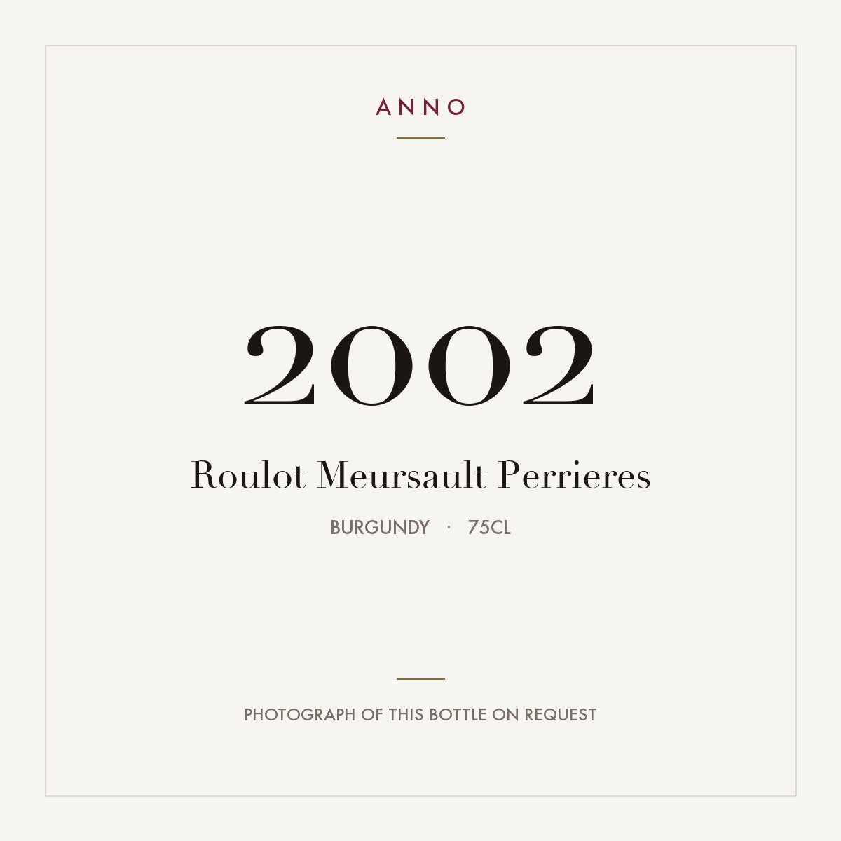 Roulot Meursault Premier Cru Perrieres 2002 AOC 0,75l