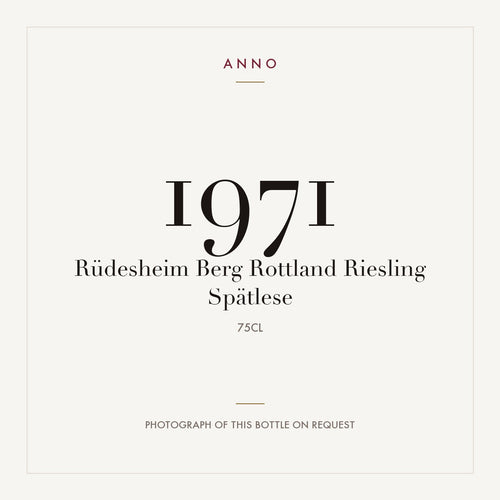 Rudesheim Berg Rottland Riesling Spatlese 1971 0,75l