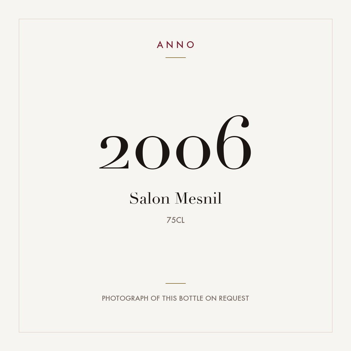 Salon Le Mesnil Champagne 2006 AOC 0,75l