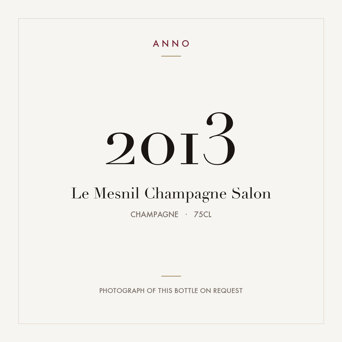 Salon Le Mesnil Champagne 2013 AOC 0,75l