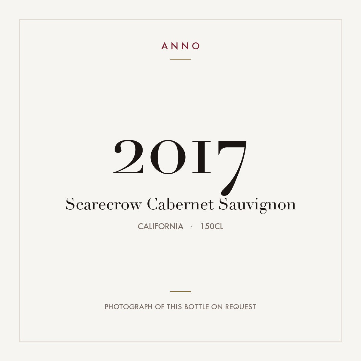 Scarecrow Cabernet Sauvignon 2017 1,5l