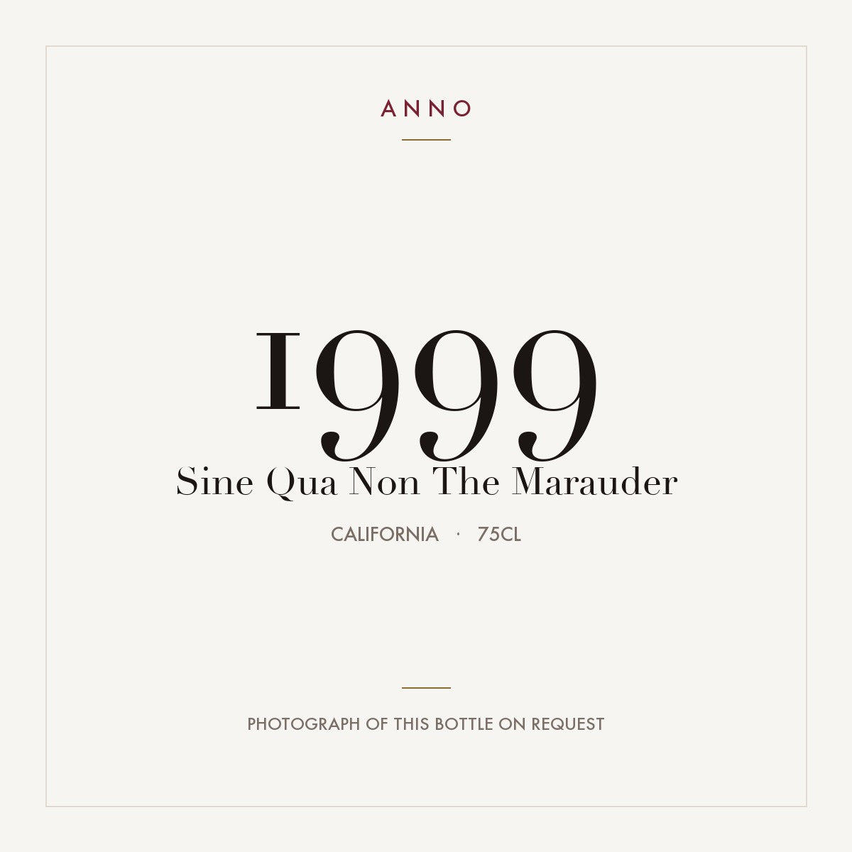 Sine Qua Non The Marauder 1999 0,75l