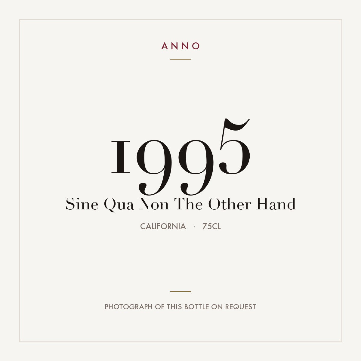 Sine Qua Non The Other Hand 1995 0,75l