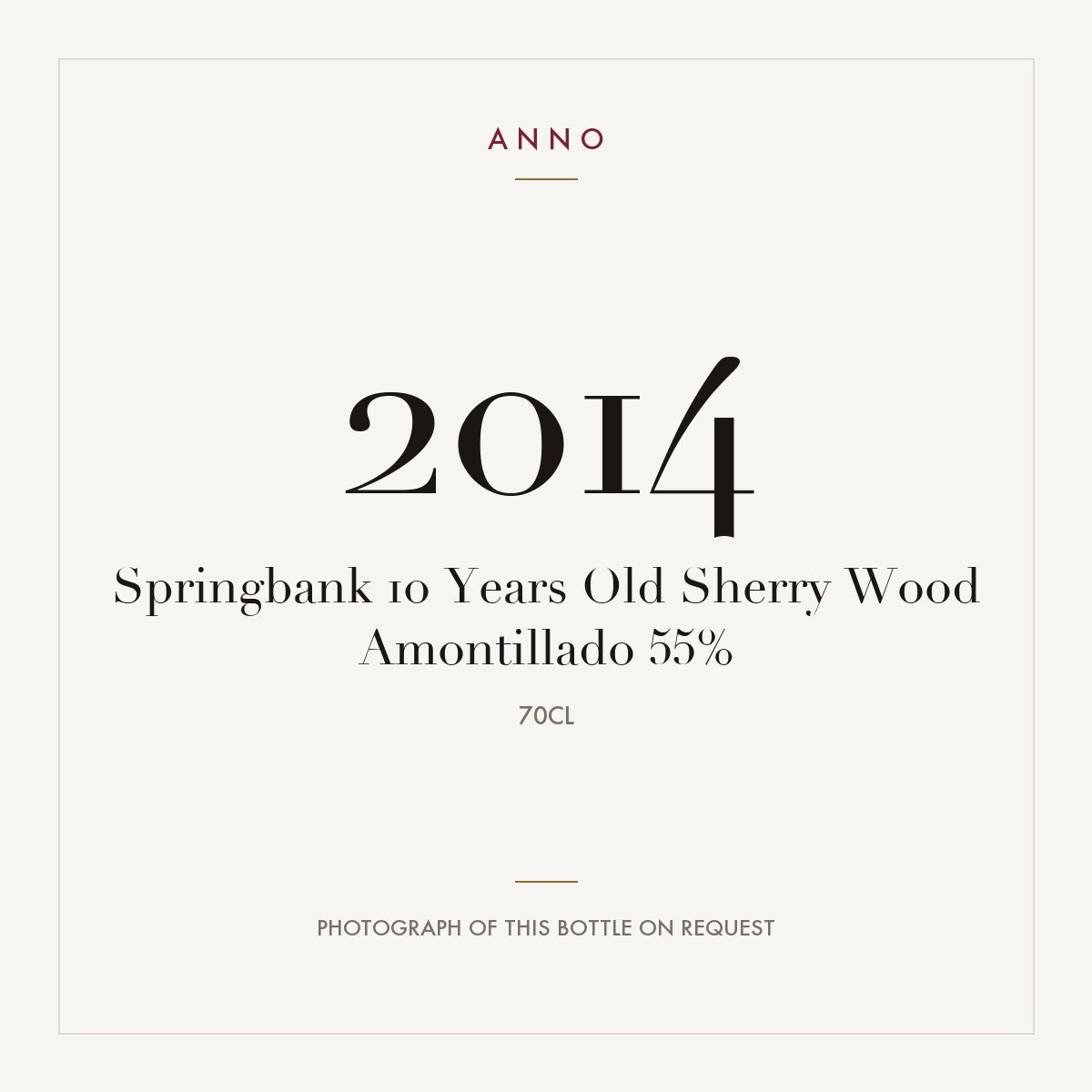 Springbank 10 Years Old Sherry Wood Amontillado 2014 0,7l