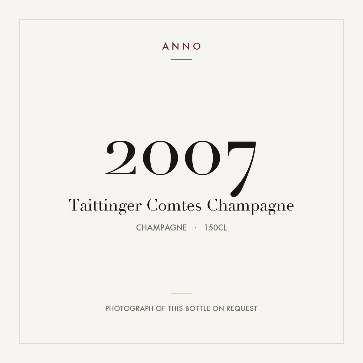 Taittinger Comtes Champagne 2007 1,5l