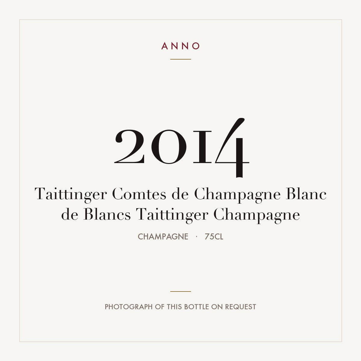 Taittinger Comtes de Blanc de Blancs Champagne 2014 AOC 0,75l