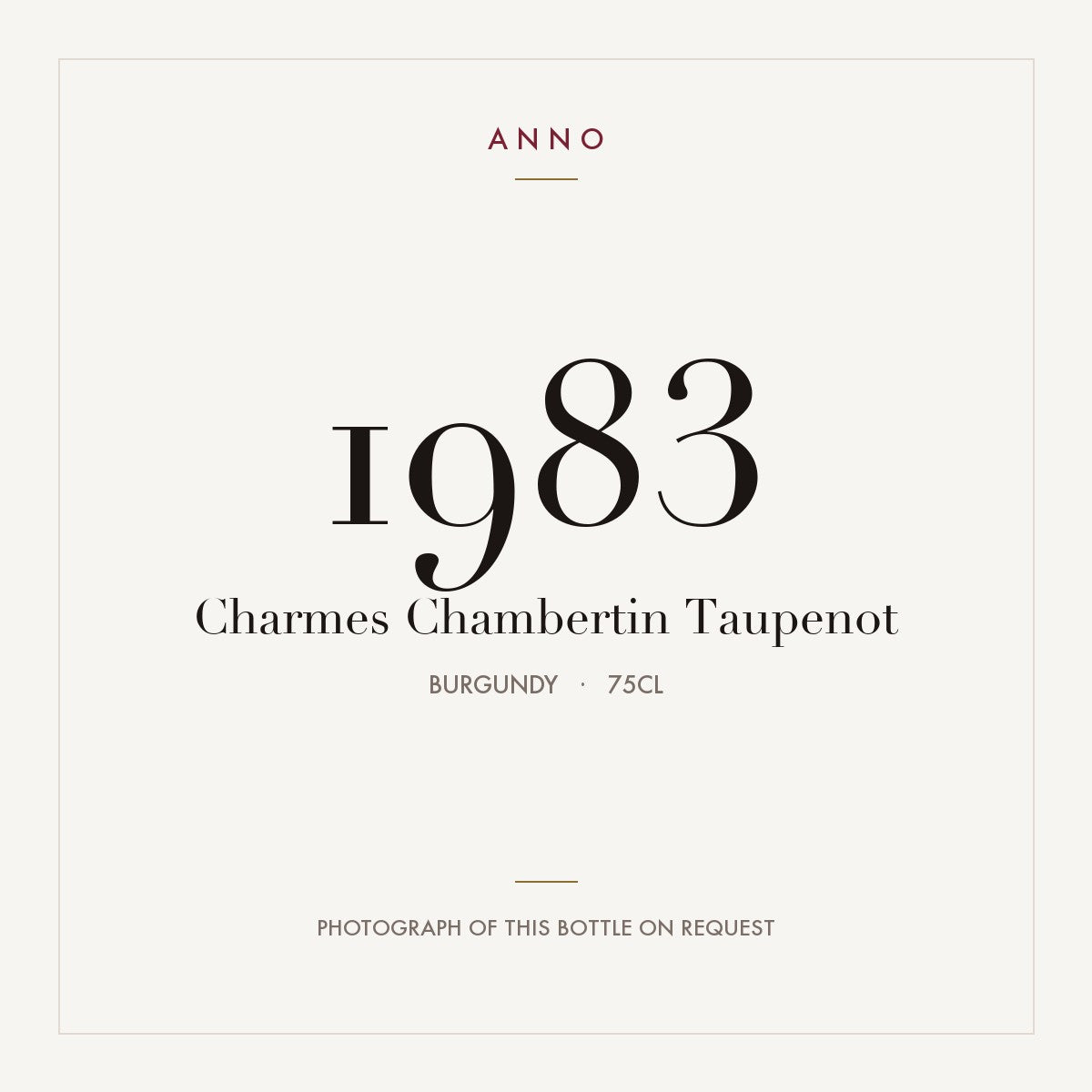 Taupenot Charmes-Chambertin Grand Cru 1983 AOC 0,75l