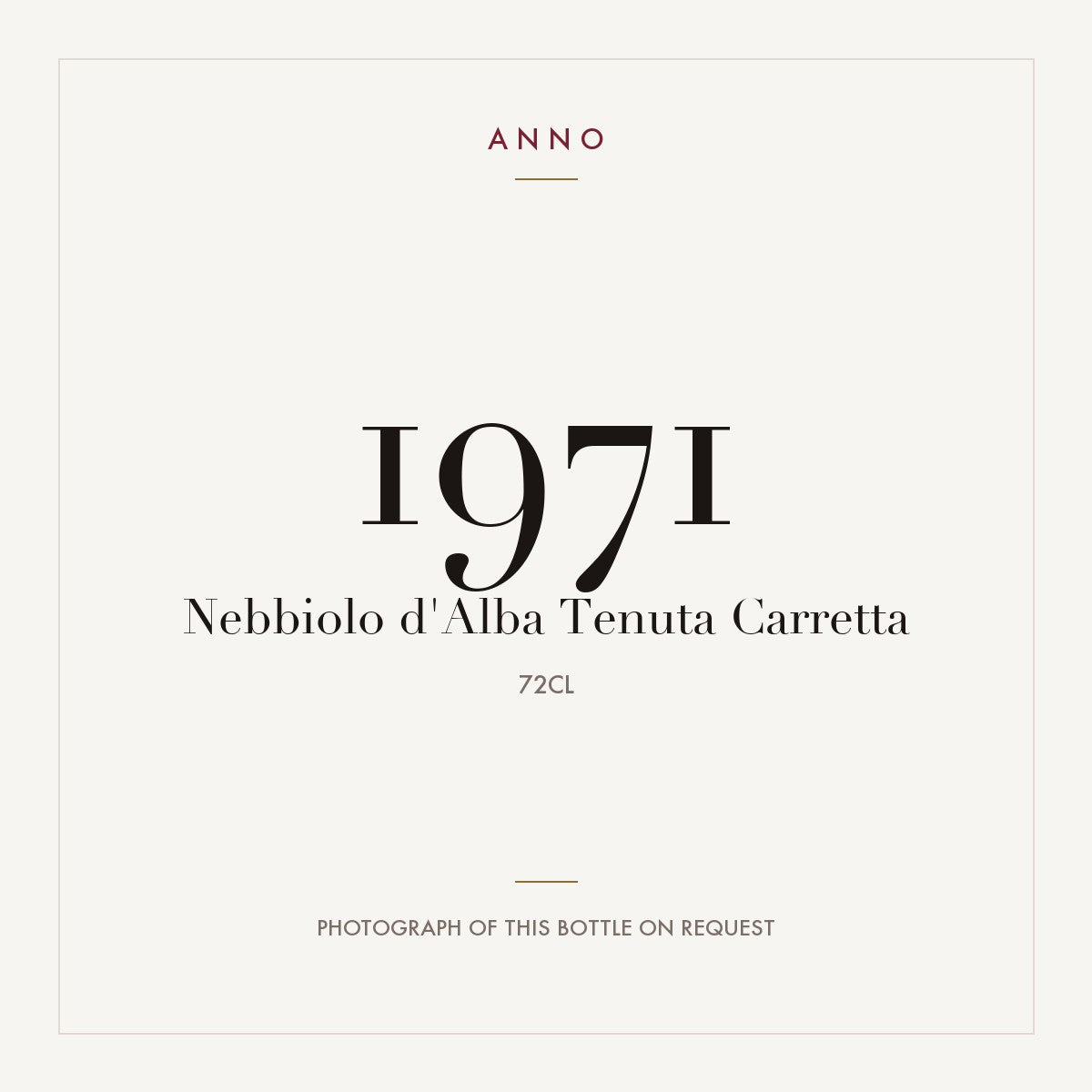 Tenuta Carretta Nebbiolo d'Alba 1971 DOC 0,72l