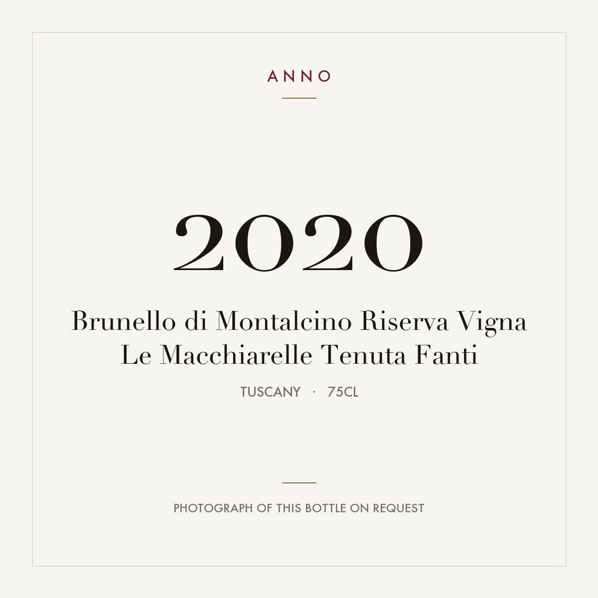 Tenuta Fanti Brunello di Montalcino Riserva Vigna Le Macchiarelle 2020 DOCG 0,75l