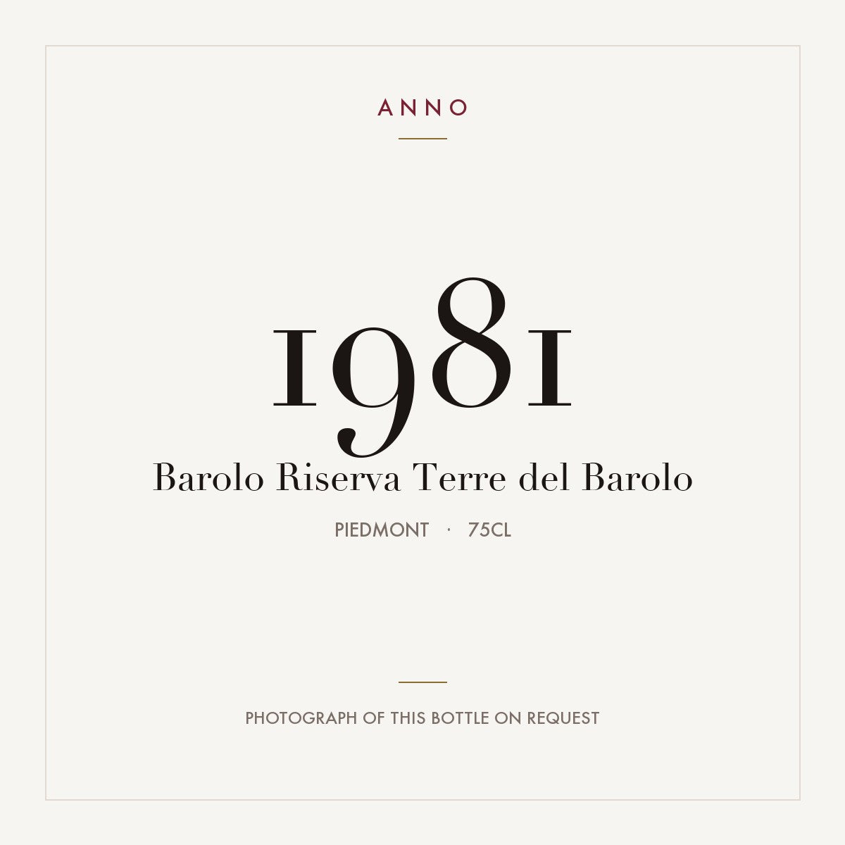 Terre del Barolo Barolo Riserva 1981 DOCG 0,75l