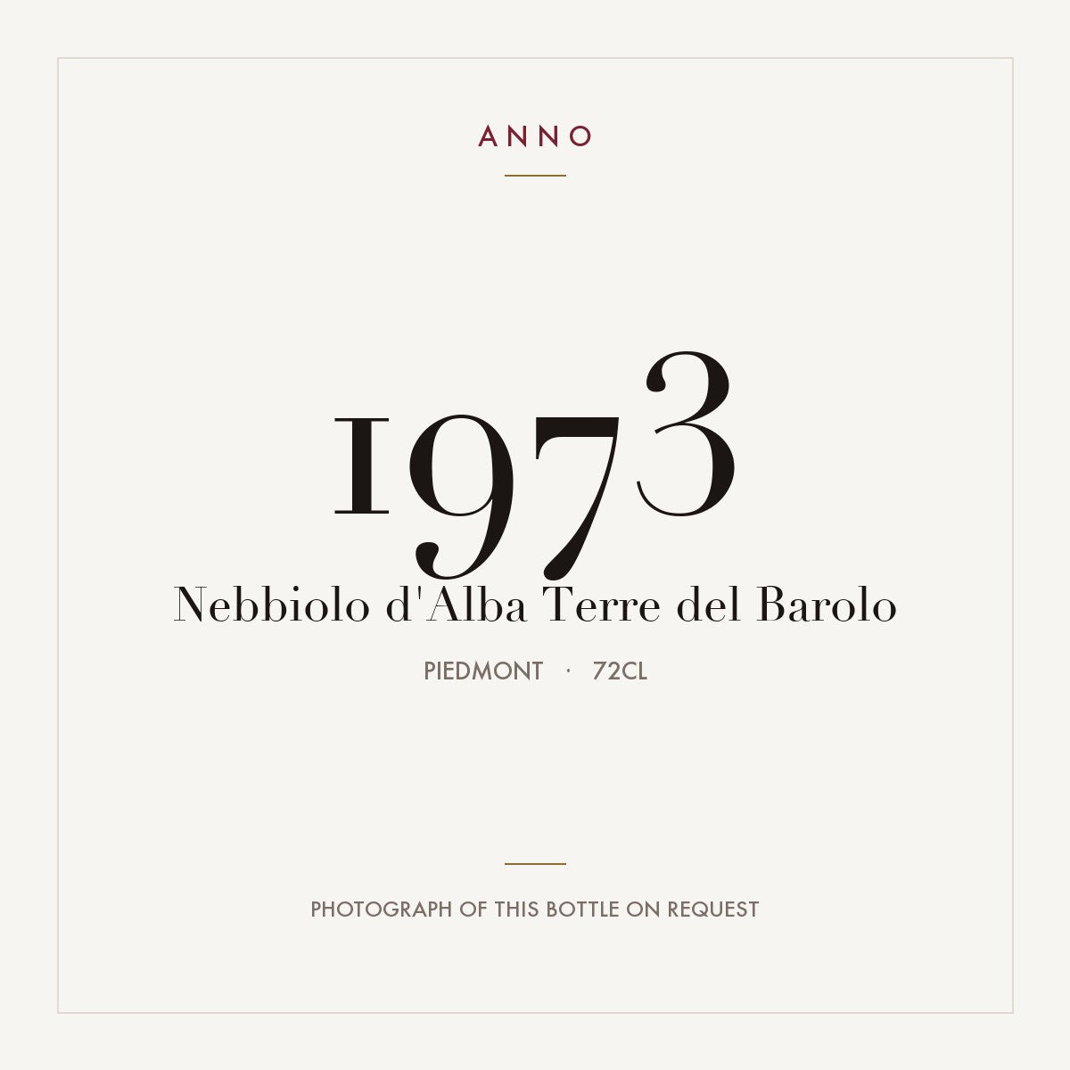 Terre del Barolo Nebbiolo d'Alba 1973 DOC 0,72l
