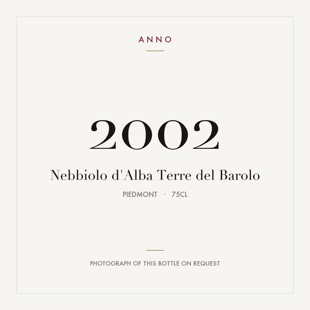 Terre del Barolo Nebbiolo d'Alba 2002 DOC 0,75l