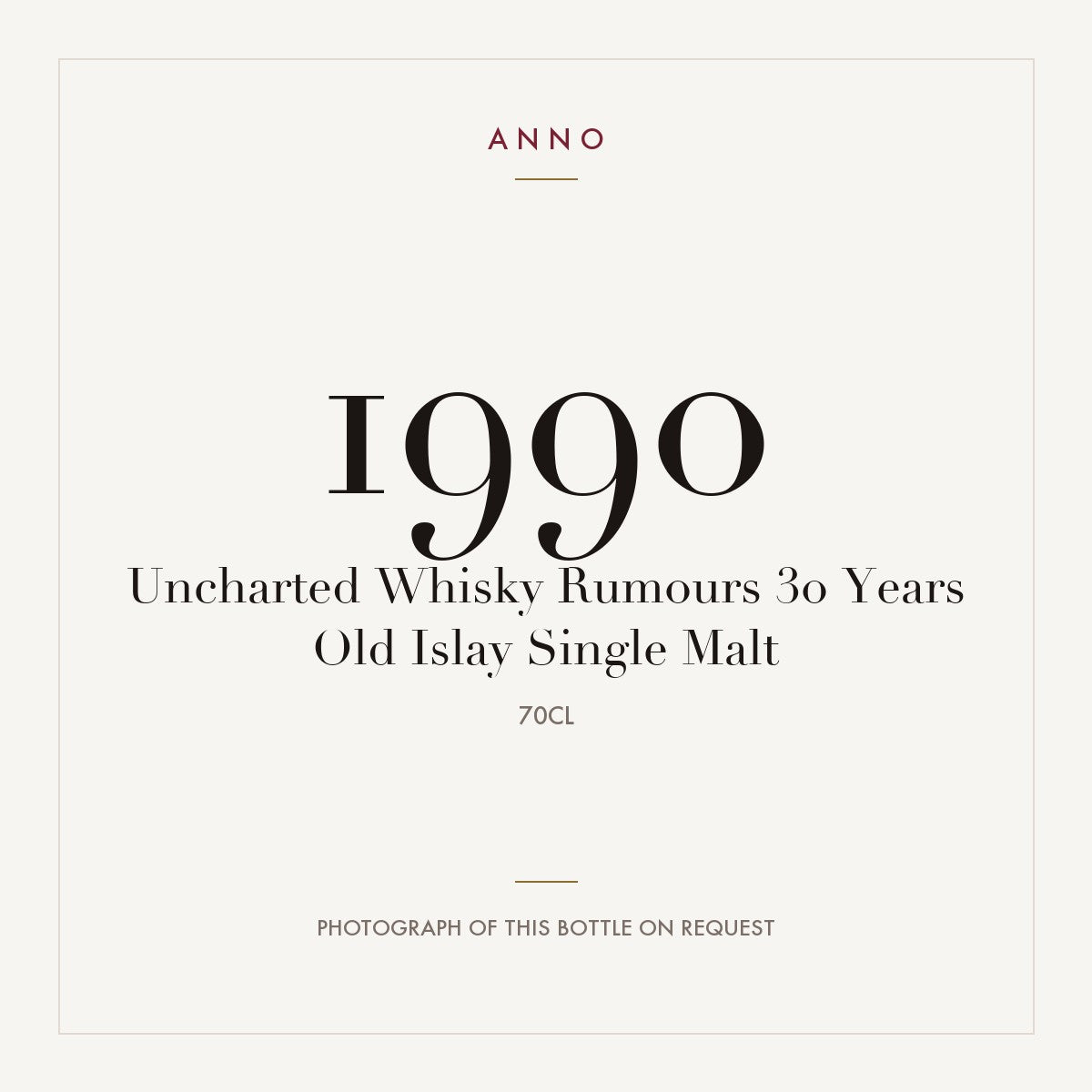 Uncharted Whisky Rumours 30 Years Old Islay Single Malt 1990 0,7l