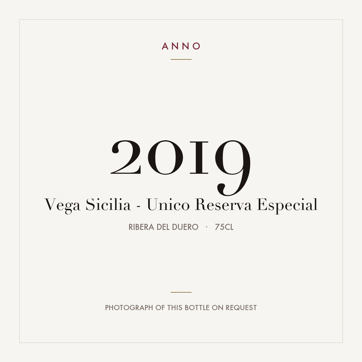 Vega Sicilia Unico Reserva Especial Ribera del Duero 2019 DO 0,75l