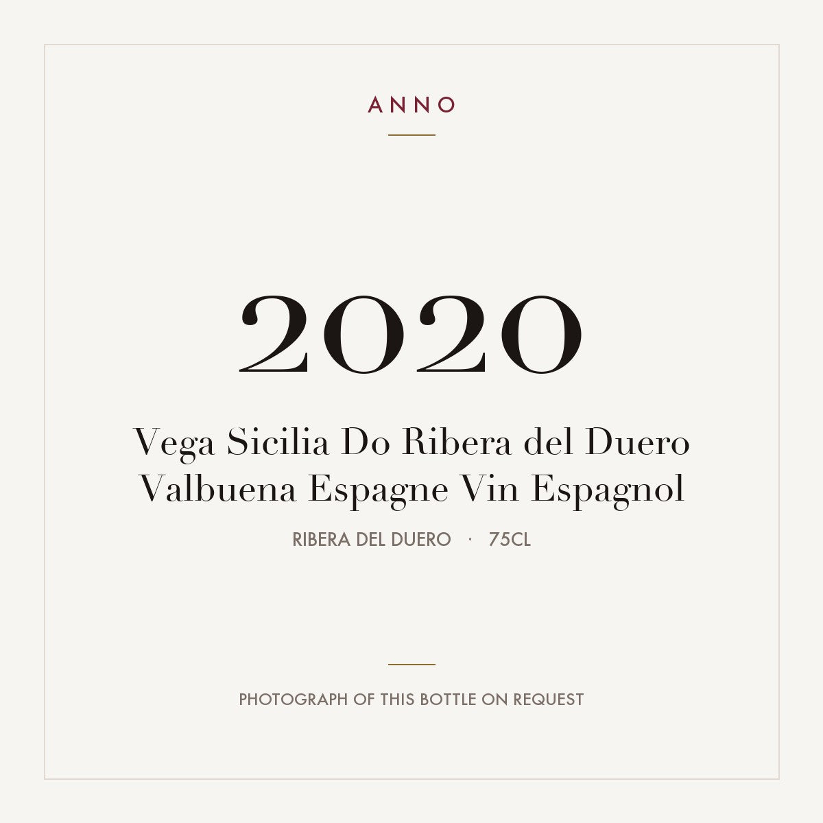 Vega Sicilia Valbuena Ribera del Duero 2020 DO 0,75l