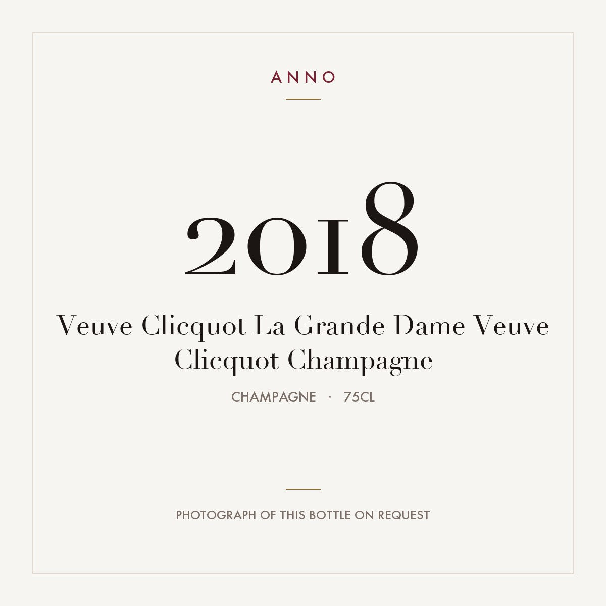 Veuve Clicquot La Grande Dame Champagne 2018 AOC 0,75l