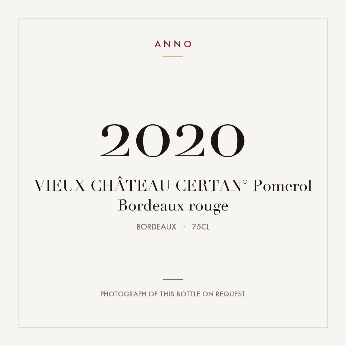 Vieux Chateau Certan Pomerol 2020 AOC 0,75l