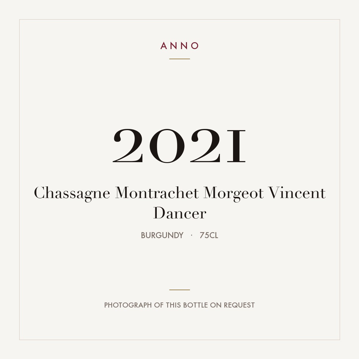 Vincent Dancer Chassagne-Montrachet Premier Cru Morgeot 2021 AOC 0,75l