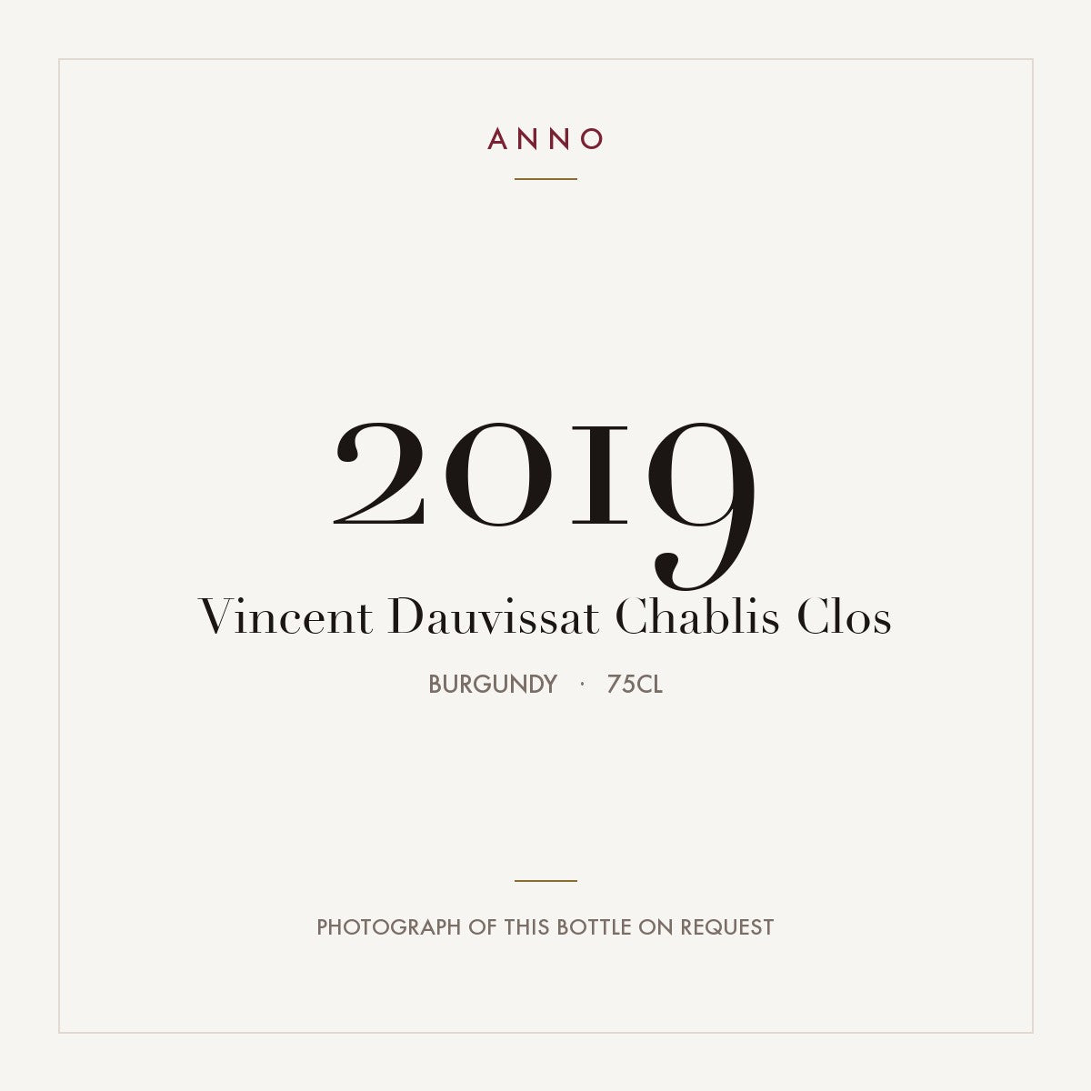 Vincent Dauvissat Chablis Clos 2019 0,75l