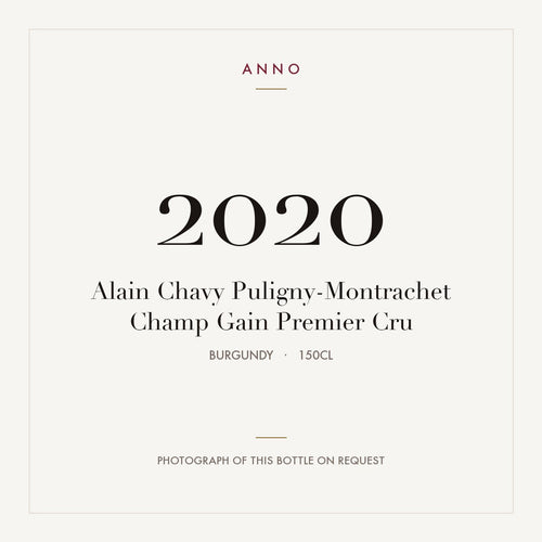 Alain Chavy Puligny-Montrachet Champ Gain Premier Cru 2020 1,5l — ANNO-jaargangkaart; foto van de echte fles op aanvraag