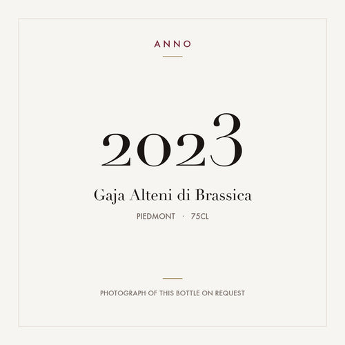 Gaja Alteni di Brassica 2023 0,75l from Piedmont — ANNO vintage card; photograph of the actual bottle available on request