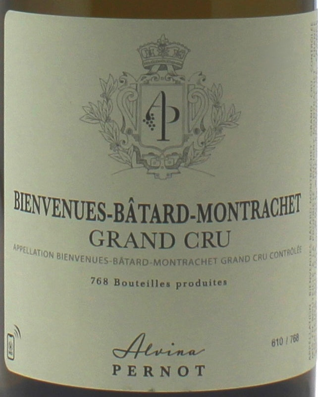 Alvina Pernot Bienvenues-Batard-Montrachet Grand Cru 2022 AOC 0,75l — Weinetikett, Beispielbild