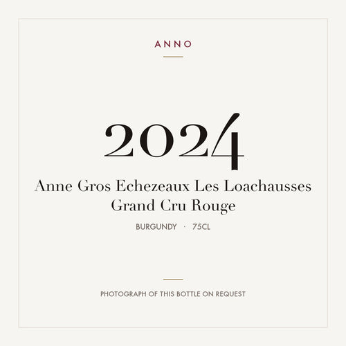 Anne Gros Echezeaux Grand Cru Les Loachausses 2024 AOC 0,75l — tarjeta de añada ANNO; foto de la botella real disponible bajo petición