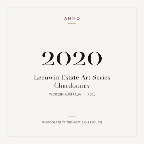 Leeuwin Estate Art Series Chardonnay 2020 0,75l from Western Australia — ANNO vintage card; photograph of the actual bottle available on request