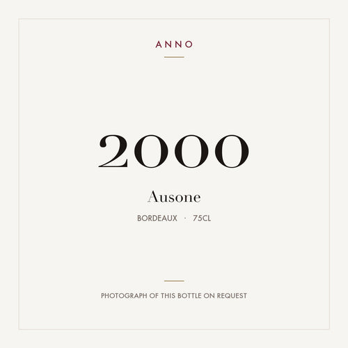 Ausone 2000 0,75l — ANNO vintage card; photograph of the actual bottle available on request