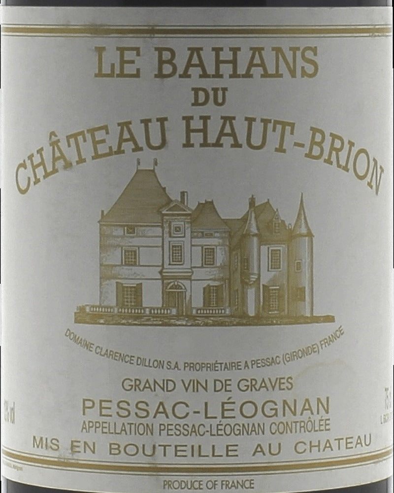 Le Bahans du Chateau Haut-Brion Pessac-Leognan AOC — wine label, illustrative image
