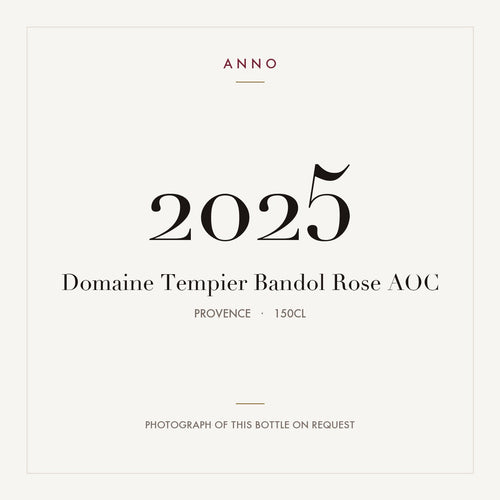 Domaine Tempier Bandol Rose 2025 AOC 1,5l from Provence — ANNO vintage card; photograph of the actual bottle available on request