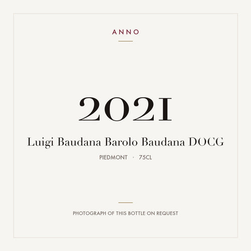 Luigi Baudana Barolo Baudana 2021 DOCG 0,75l from Piedmont — ANNO vintage card; photograph of the actual bottle available on request